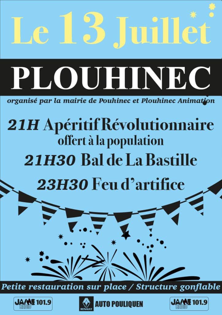 Affiche 14 juillet Plouhinec