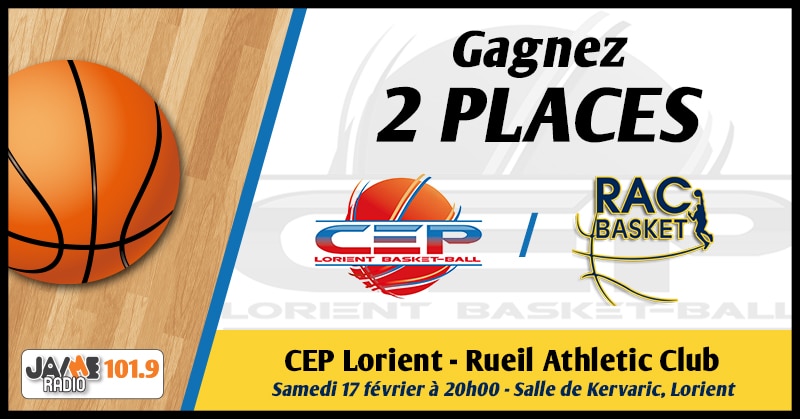 GAGNANTS POUR LE JEU CEP LORIENT BASKET / RUEIL ATHLETIC CLUB - Jaimeradio