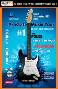 Tribute Police et Téléphone contre le cancer de la prostate organisé par Cancer Osons au Théâtre du Blavet!