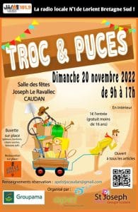 affiche troc et puce caudan 2022