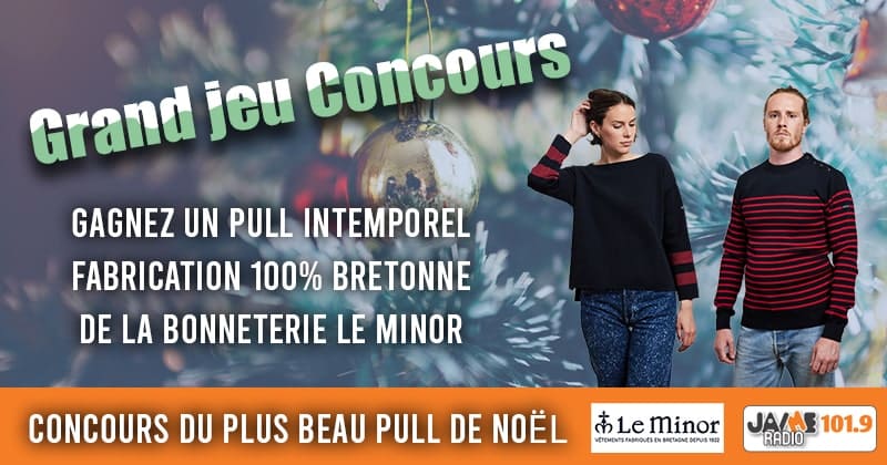bonneterie Le Minor concours pull de noël