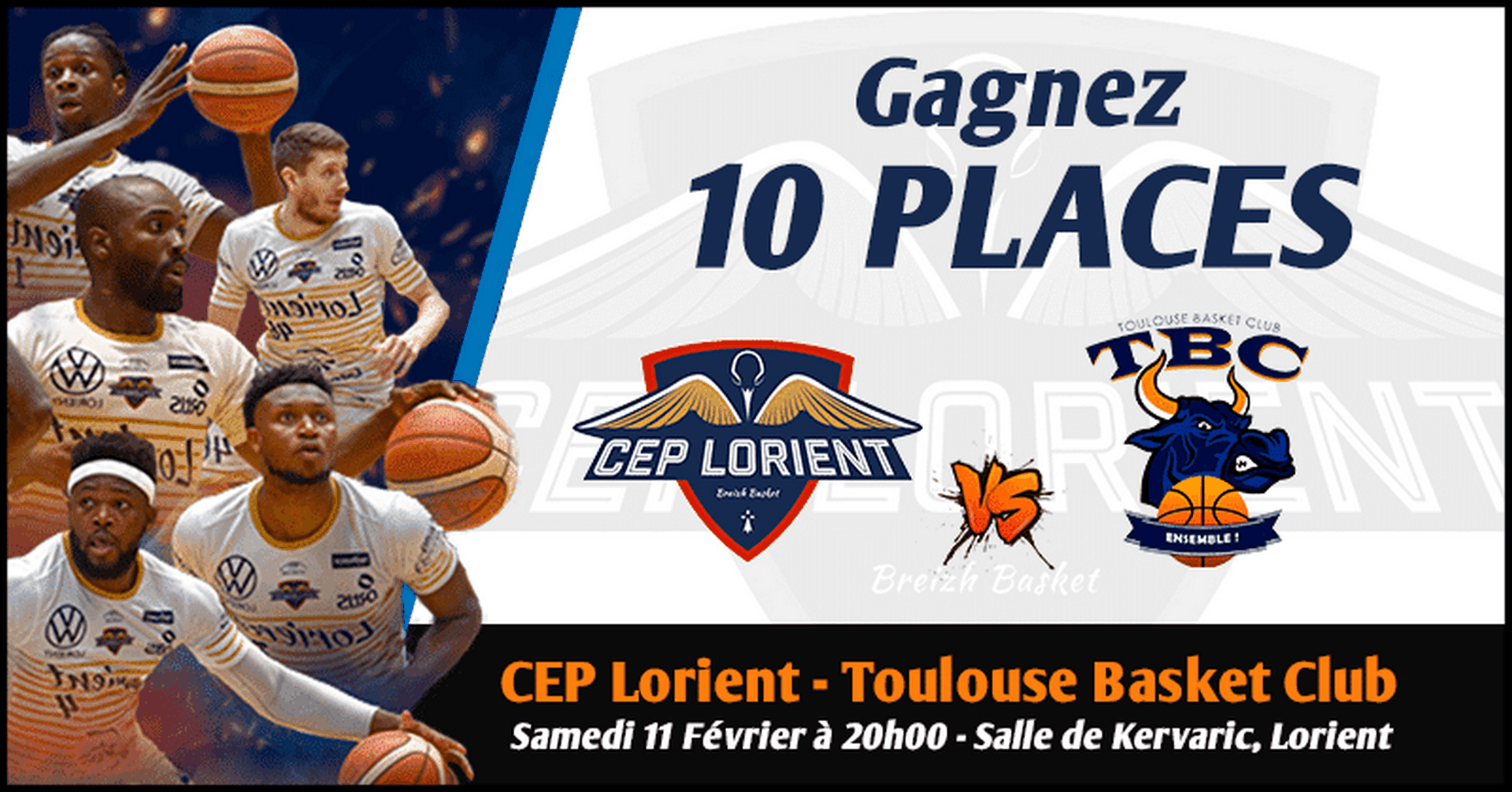 CEP Lorient Breizh Basket face à Toulouse