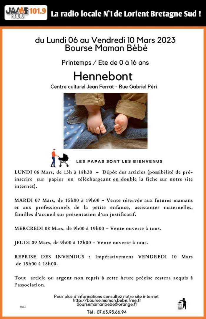 Bourse maman bébé Hennebont