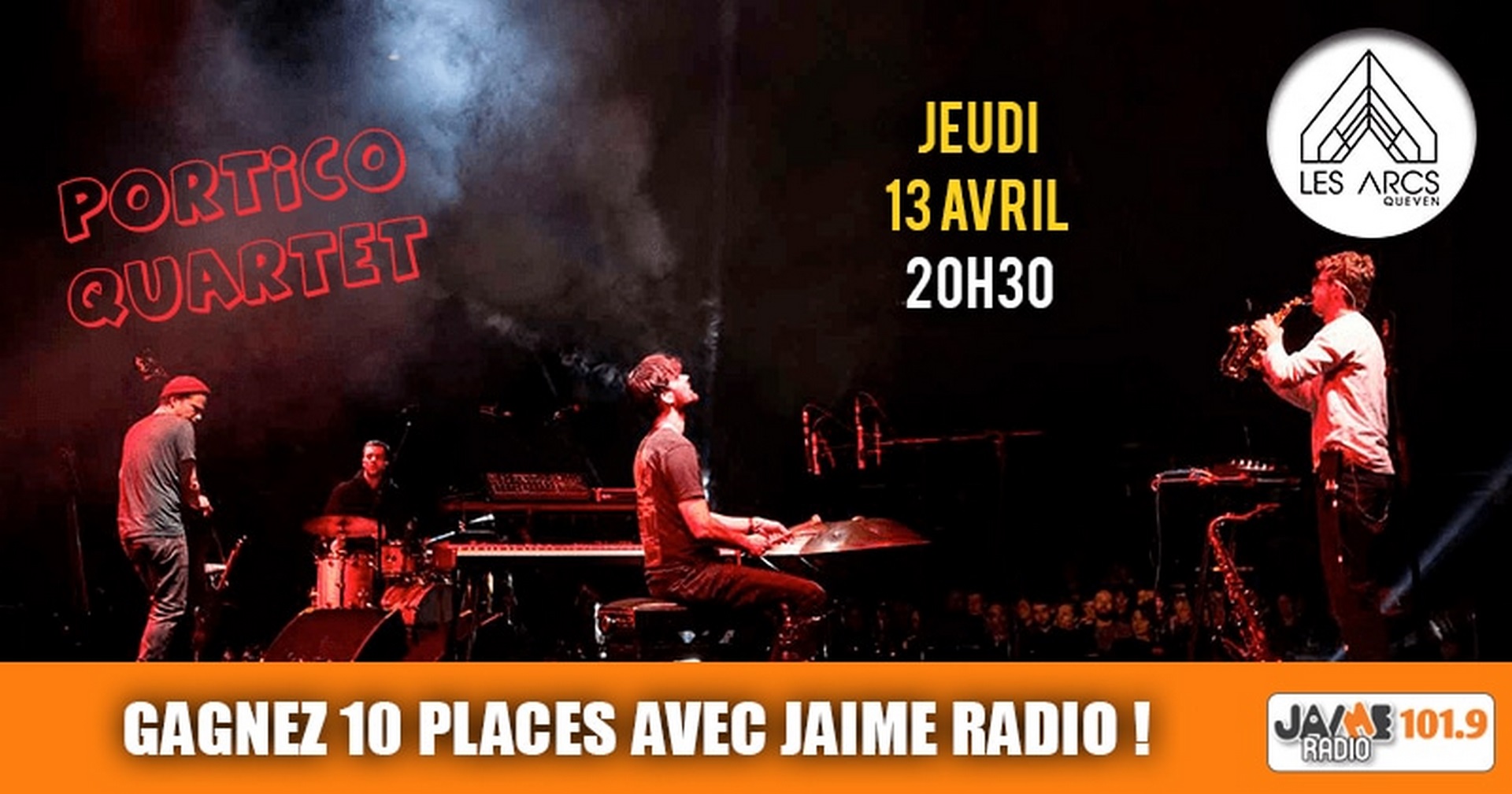 Gagnez vos places pour une soirée jazz avec le groupe Portico Quartet aux Arcs de Quéven !