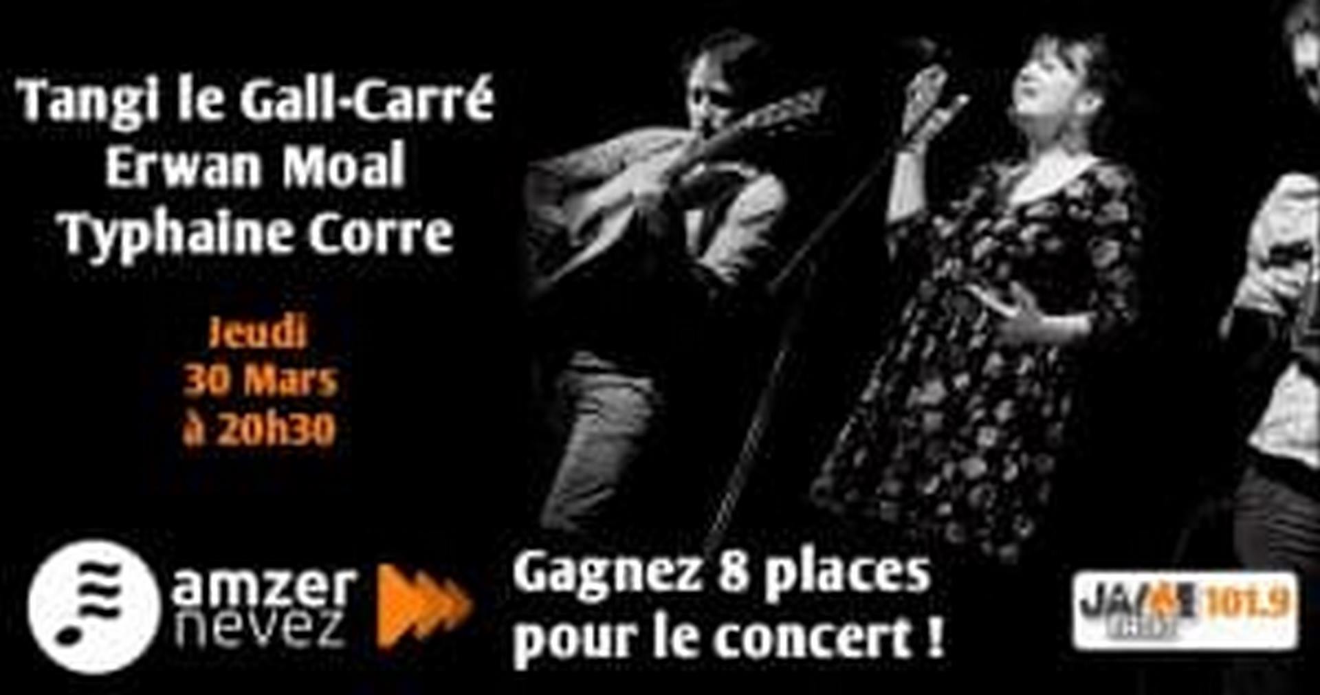 Le trio Tangi Le Gall-Carré, Erwan Moal et Typhaine Corre sera en concert le jeudi 30 Mars au centre Amzer Nevez