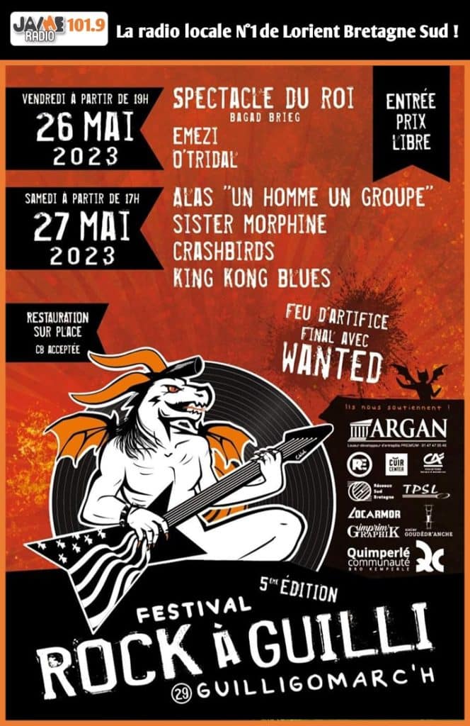 affiche festival rock à guilli-min