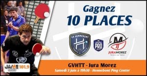 Gagnez vos places pour le prochain match du GVHTT d’Hennebont face à Jura Morez !