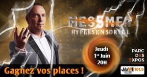 Venez assister au spectacle d’hypnose de Messmer le jeudi 1er Juin au Parc des expositions de Lanester. JAIME Radio vous offre vos places !