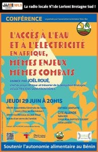 Conférence sur l'eau organisée par l'association Toko-Bio