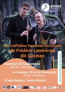 Affiche gazman musique traditionnelle bretonne Amzer Nevez