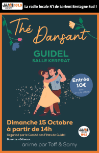 Affiche thé dansant le comité des fête de Guidel