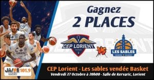 Gagnez vos places pour le match du CEP Lorient Breizh Basket face au club des Sables Vendée Basket !