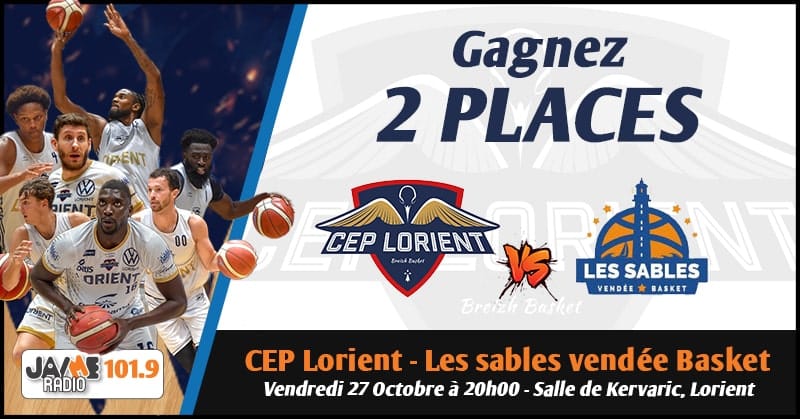 Gagnez vos places pour le match du CEP Lorient Breizh Basket face au club des Sables Vendée Basket !