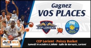 Gagnez vos places pour le match du CEP Lorient Breizh Basket face au Poissy Basket !