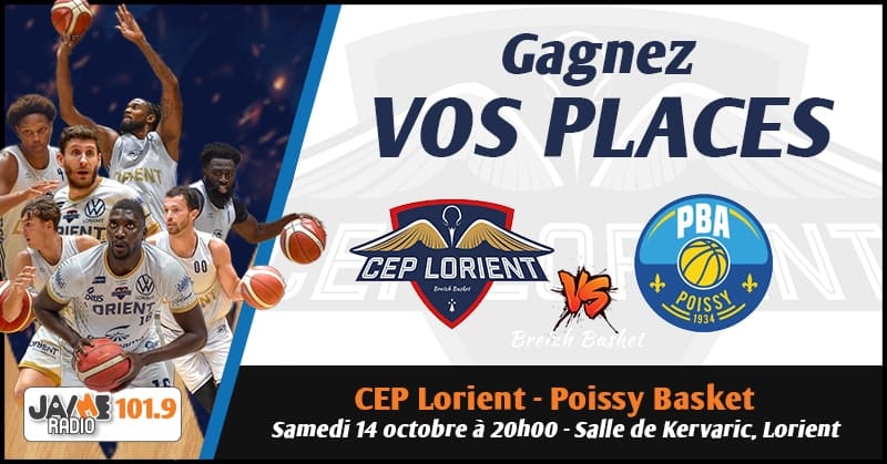Gagnez vos places pour le match du CEP Lorient Breizh Basket face au Poissy Basket !