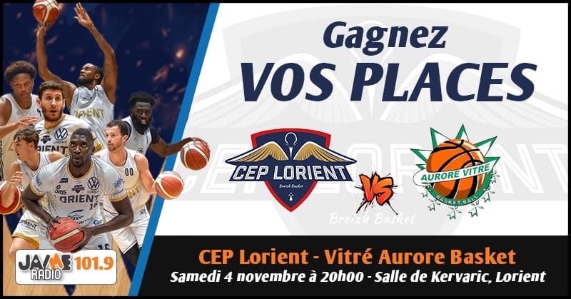 Gagnez vos places pour le match du CEP Lorient Breizh Basket face au Vitré Aurore Basket !