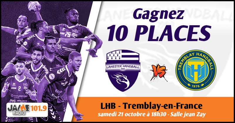 Gagnez vos places pour le match entre le Lanester Handball et Tremblay-en-France!