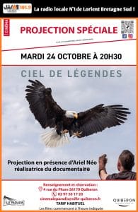 Projection du documentaire « Ciel de légendes » au cinéma Le Paradis à Quiberon