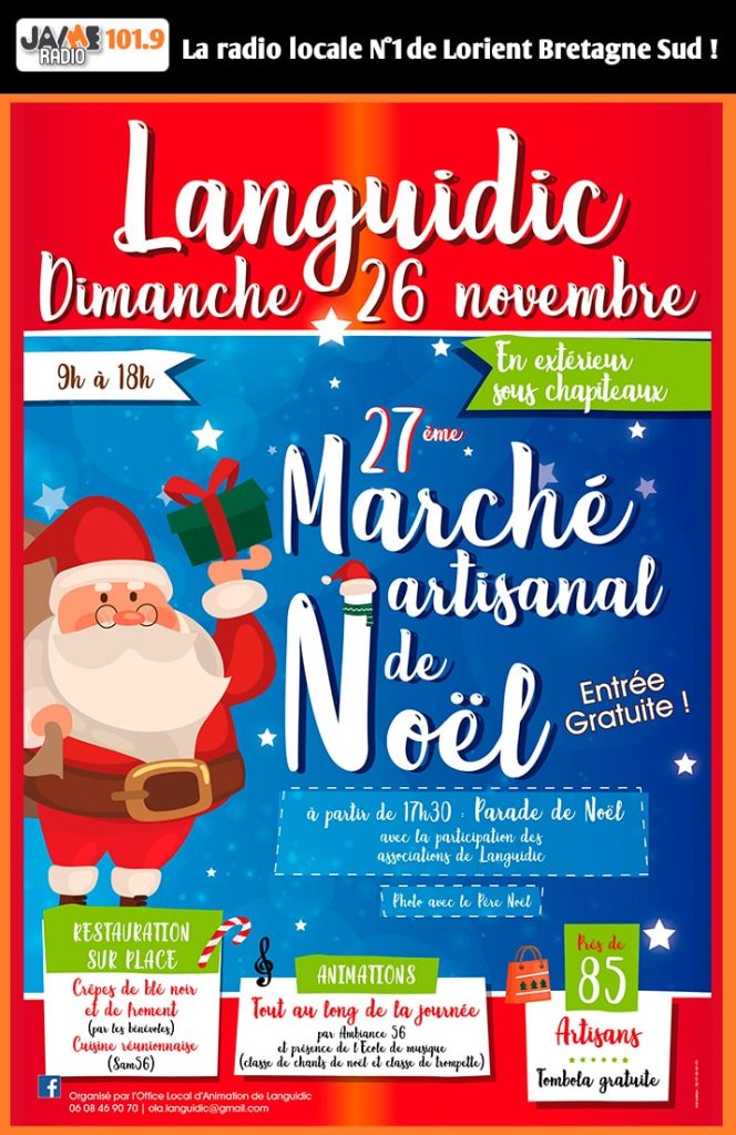 Affiche marché de noël Languidic