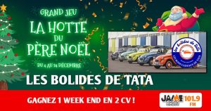 Grâce à “La Hotte du Père Noël” de JAIME Radio, gagnez un week-end en 2cv avec les bolides de Tata !