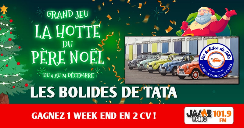 Grâce à “La Hotte du Père Noël” de JAIME Radio, gagnez un week-end en 2cv avec les bolides de Tata !