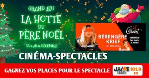 Grâce à la “Hotte du Père Noël” de JAIME Radio, gagnez vos places pour le spectacle de Bérengère Krief au Théâtre à l’Ouest d’Auray !