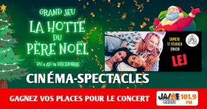 Grâce à la “Hotte du Père Noël” de JAIME Radio, gagnez vos places pour le concert de LEJ aux Arcs de Quéven !