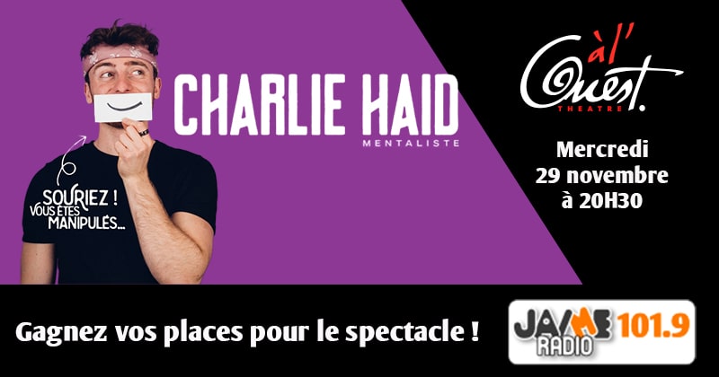 Gagnez vos places pour le spectacle de Charlie Haid au Théâtre à l’Ouest d’Auray !