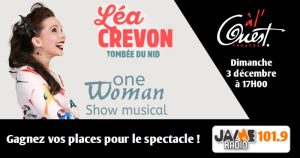 Gagnez vos places pour le spectacle de Léa CREVON au Théâtre à l’Ouest d’Auray !
