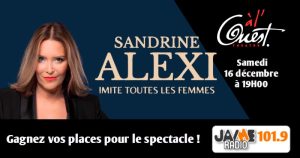 Gagnez vos places pour le spectacle de Sandrine Alexi au Théâtre à l’Ouest d’Auray !