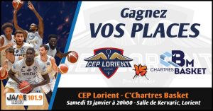 Gagnez vos places pour le match du CEP Lorient Breizh Basket face au C’Chartres Basket !