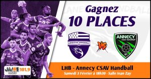 Gagnez vos places pour le match entre Lanester Handball et Annecy !