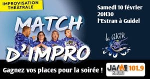 Gagnez vos places pour le match d’impro organisé par la GIGN à l’Estran de Guidel !