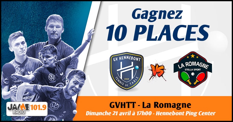Gagnez vos places pour le prochain match du GVHTT d’Hennebont face à La Romagne SS 