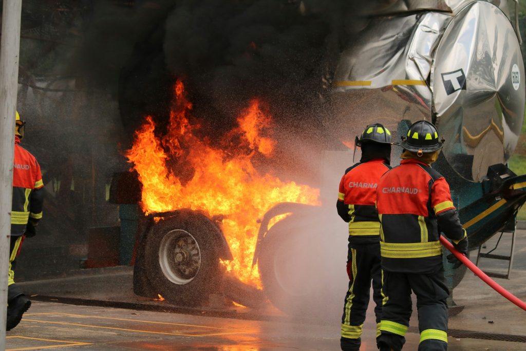 Une camionnette prend feu sur la RN165 dans le sens Quimper-Nantes