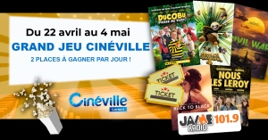 Grand jeu cinéma avec le Cinéville de Lorient, 2 places par jour à gagner pendant les vacances !