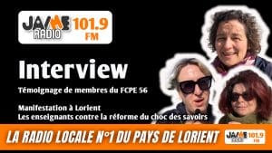 VIDÉO : Manifestation contre le choc des savoirs à Lorient - témoignage de membres de la FCPE 56