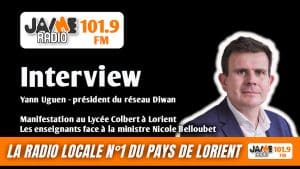 VIDÉO : Manifestation contre le choc des savoirs à Lorient - témoignage de Yann Uguen, président du réseau Diwan