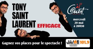 Gagnez vos places pour le spectacle “Efficace” de Tony Saint Laurent au Théâtre à l’ouest d’Auray !
