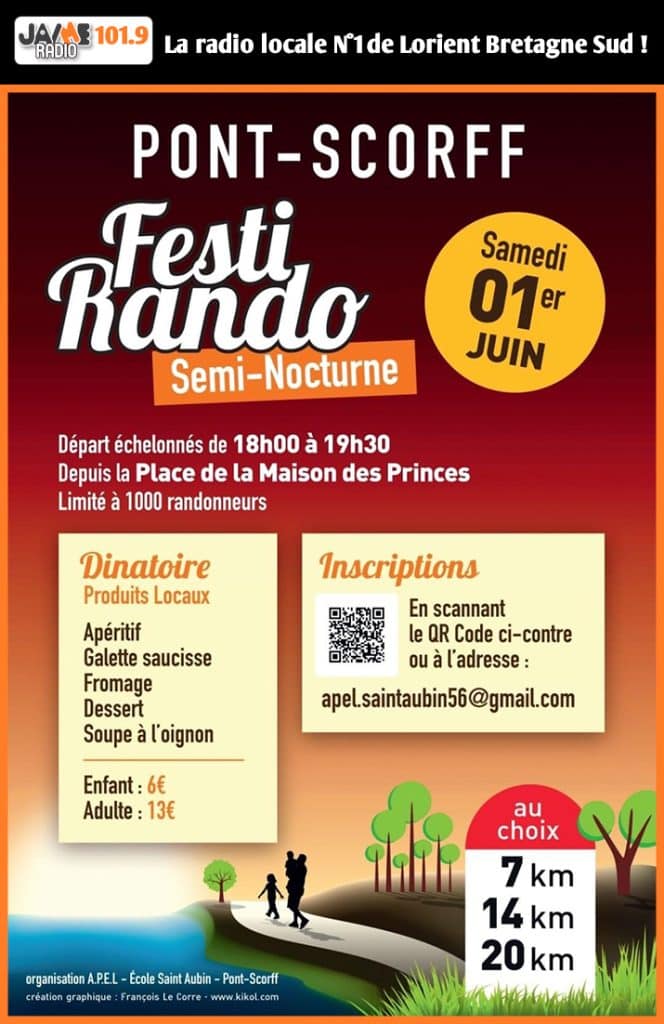 14ème édition de la Festi Rando organisée par l'APEL de Saint-Aubin à Pont-Scorff