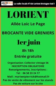 Retour de la brocante vide grenier samedi 1er juin sur La Rambla de Lorient