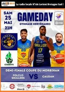 Demi finale de la coupe du Morbihan pour les Skullers du Folclo Basketball face à Caudan