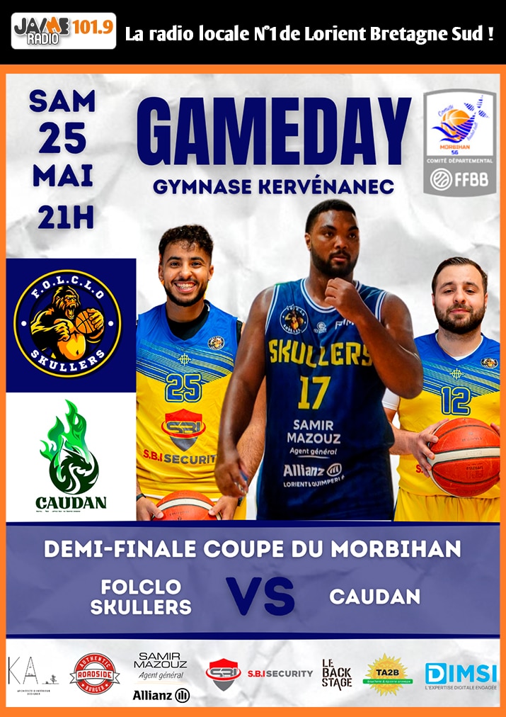 Demi finale de la coupe du Morbihan pour les Skullers du Folclo Basketball face à Caudan
