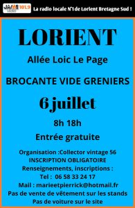 Venez nombreux à la Brocante Vide grenier proposée par Collector Vintage 56 !