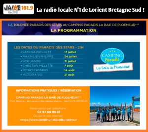Découvrez la Tournée 2024 Paradis des Stars dans les Campings Paradis du Morbihan !