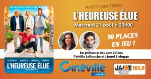 Gagnez vos places pour l’avant première du film “L’heureuse élue” au Cinéville de Lorient !