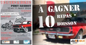 Gagnez votre repas avec boisson à l’US Cars and Bikes de Pont-Scorff !