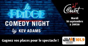 Gagnez vos places pour le Fridge by Kev Adams au Théâtre à l’Ouest d’Auray !