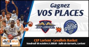 Gagnez vos places pour le match du CEP Lorient Breizh Basket face à l’équipe de Levallois Basket !