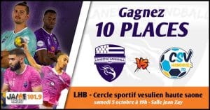 Gagnez vos places pour le match entre Lanester Handball et le cercle sportif vesulien haute saone !